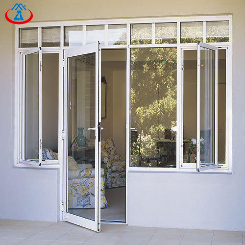 Surface Finished Aluminum Tempered Glass Patio Swing Door Interior Swinging Door