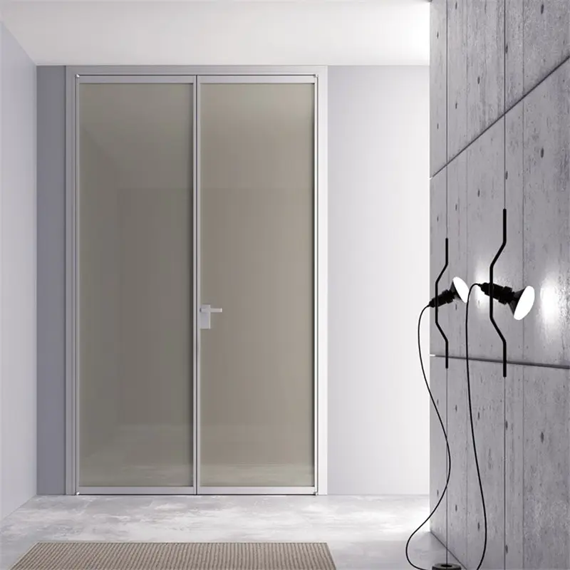900*2100 mm Aluminum Swing Door Kitchen Swinging Glass Door For Sale