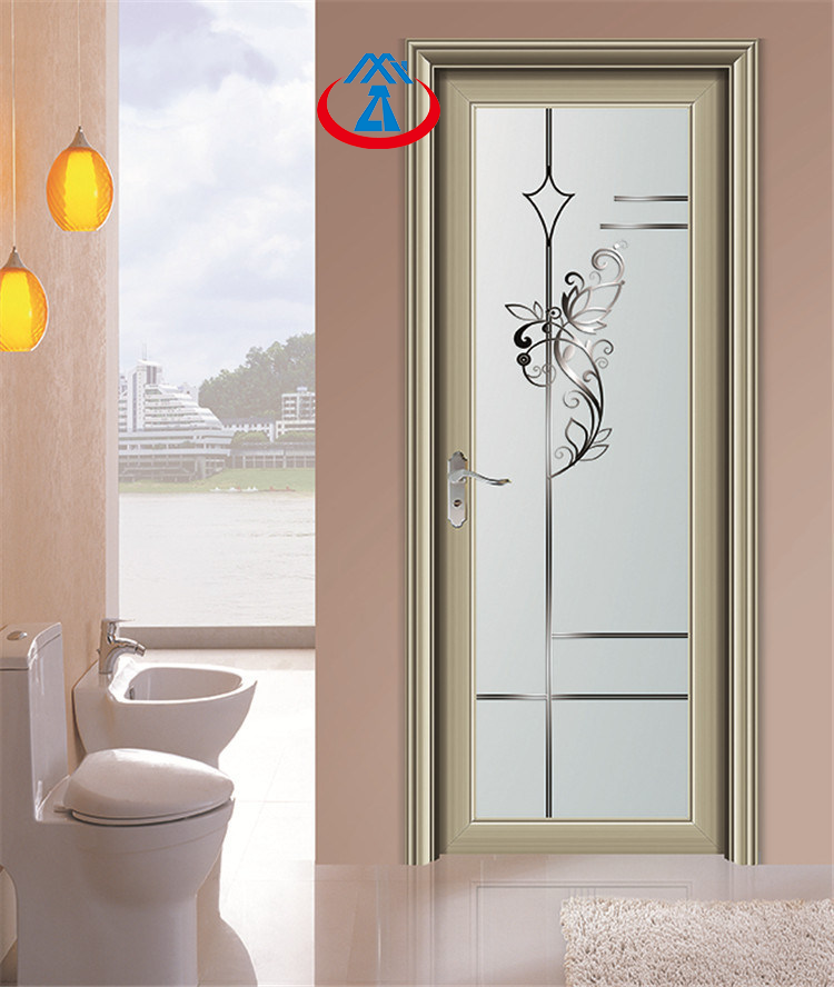 AluminiumTempered GlassSwing Door Toilet For House or Villa