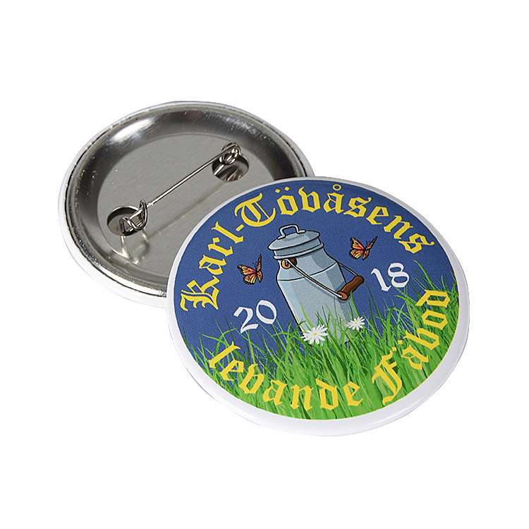 Custom 38mm Promotional Logo Printing Button Tin Badge
