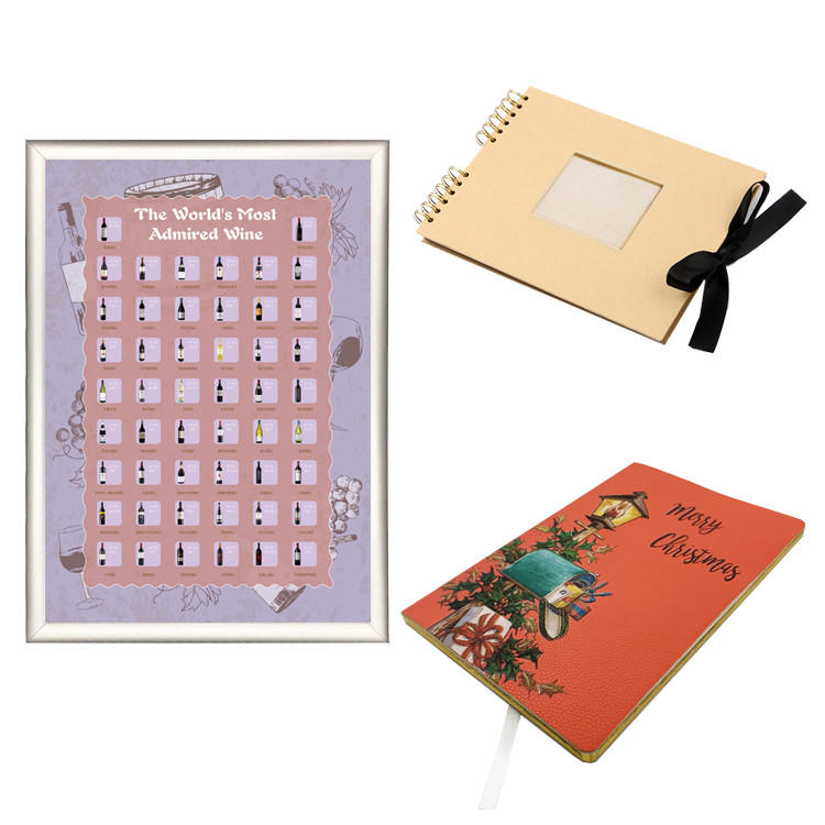 product-15 OFF Scratch off poster Kraft photo album PU Notebook Free combination 3 Products-Dezhen-3