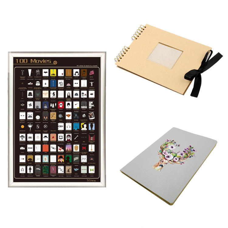 product-15 OFF Scratch off poster Kraft photo album PU Notebook Free combination 3 Products-Dezhen-6
