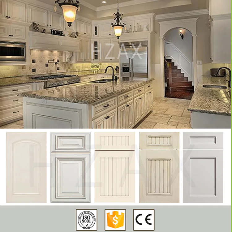 China High Quality Custom French New Style White Painted Shaker Solid Wood Kitchen Cabinets