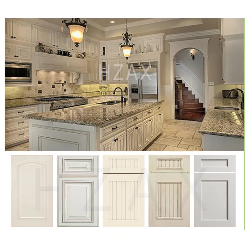 2021 New Style White Painted Shaker Solid Wood Kitchen Cabinets from China