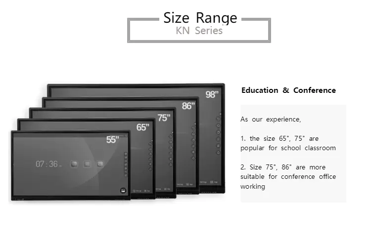 Global TOP Manufacturer Led Touch Smart Board Lcd 4K Screen Tv Interactive Whiteboards For School