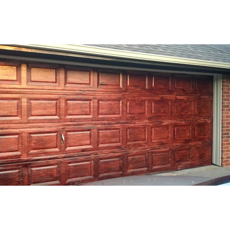 Wood Grain Color Powder Coating Factory Price Electric Aluminum Rolling Garage Door
