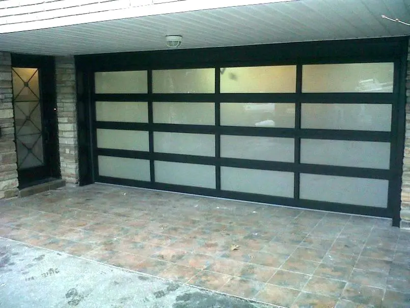 Black Color Electric Beautiful Appearance For House Aluminum Sectional Garage Door