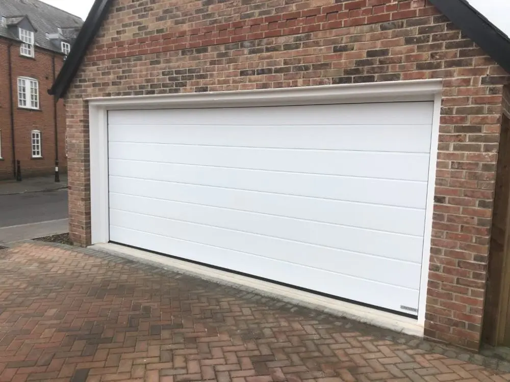 White Color 500mm Width Panel Factory Price Beautiful Appearance Automatic Overhead Sectional Garage Door