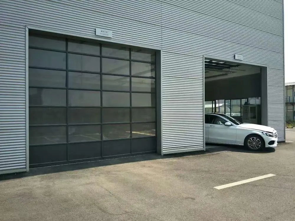 Factory Price Ready To Ship Beautiful Appearance Aluminum Material With Glass Overhead Sectional Garage Door