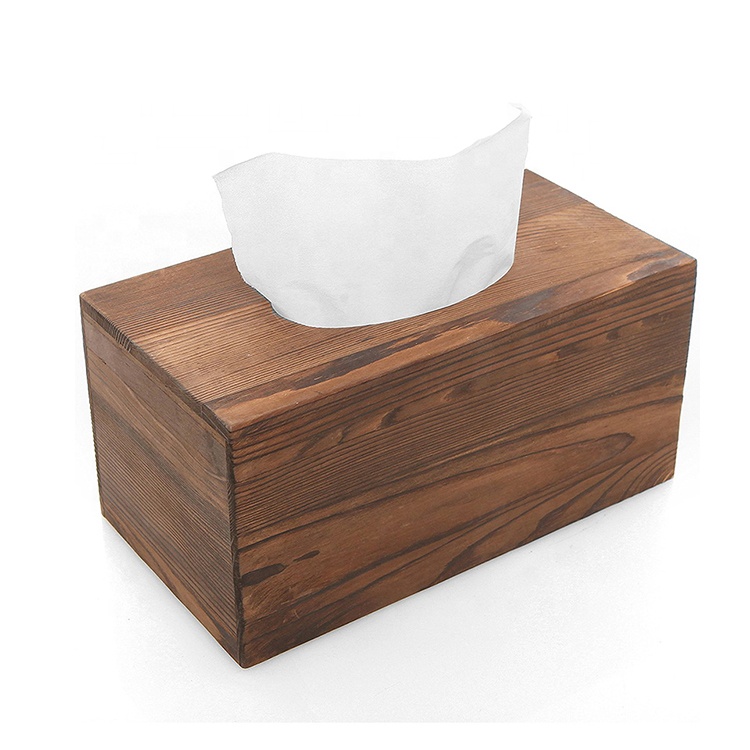 Hot sale custom unfinished Safe and convenient wooden tissue box