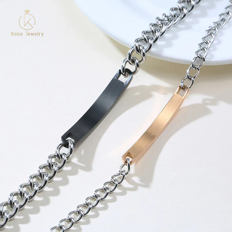 2020 New Design Stainless steel inlaid zircon curved couple bracelet CB-049
