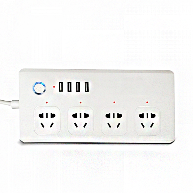 New design Electric home Appliances TUYA APP control Smart Wifi Plug Socket Power Strip with USB port