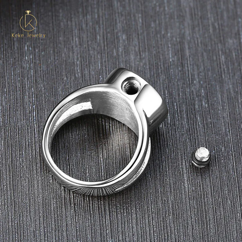 Spot wholesale customizable Openable design stainless steel men's ring RC-457