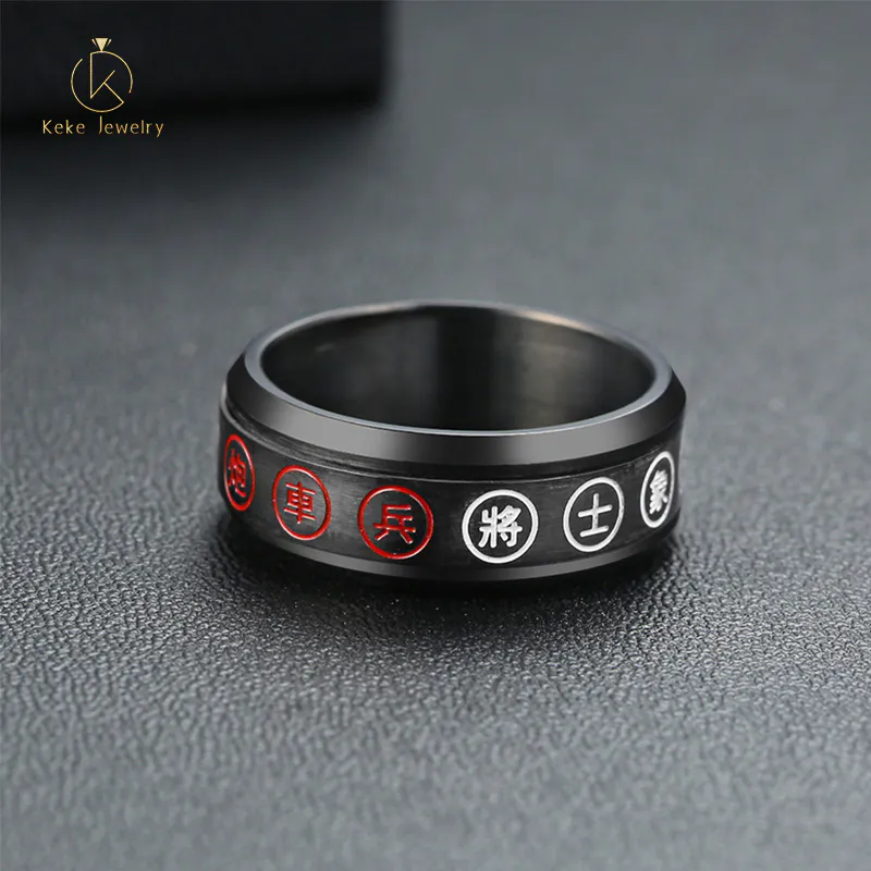 Fashion Ring Black Stainless Steel Ring Jewelry for Men Women