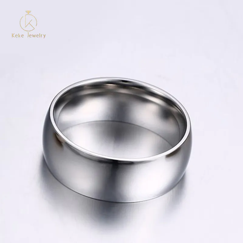 Factory direct Customizable 8MM plain stainless steel men's ring R-012