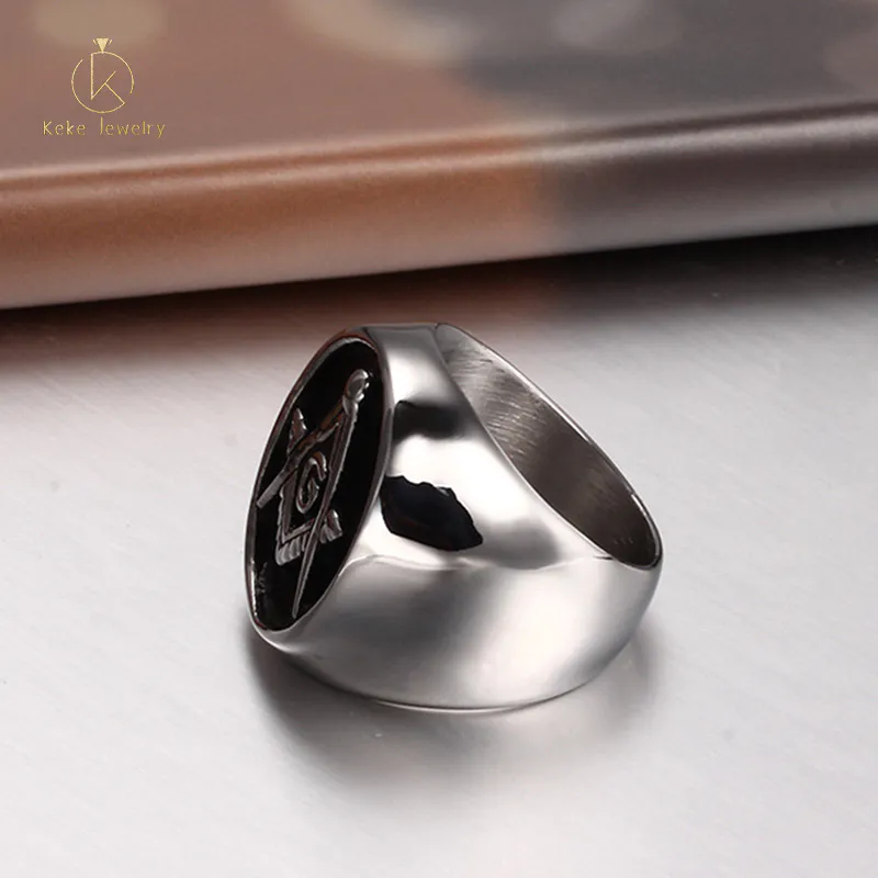 Factory direct sale religious element stainless steel casting Masonic Memorial Ring RC-004
