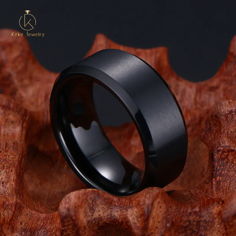 Wholesale Hot Selling Anti-scratch engravable pure tungsten gold men's ring TCR-011