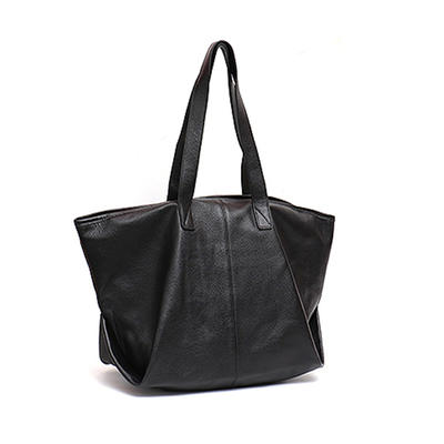 Casual Fashion Leather Tote Bag For Women Litchi Pattern Cow Leather Ladies Large Shoulder Bag Female Soft Handbag Hobo Purse