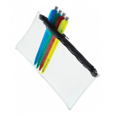 Wholesale Cheap Clear PVC Pencil Cases, small zipper pen pouch