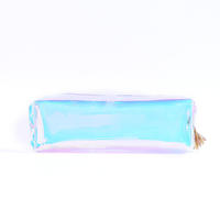 Cool laser transparent color fringe pencil bag Cute art stationery storage bag