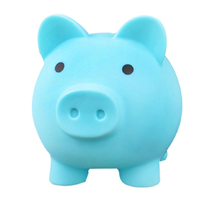 Cute rabbit shape money bank , white color plastic piggy bank for kids