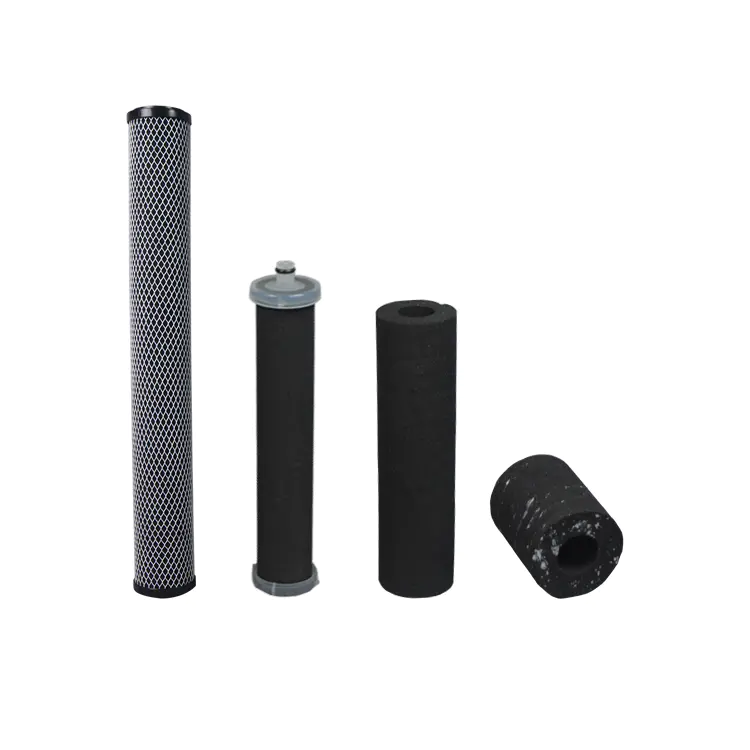 Coconut material 10 20 inch carbon block filter cartridge for 5 micron water purification
