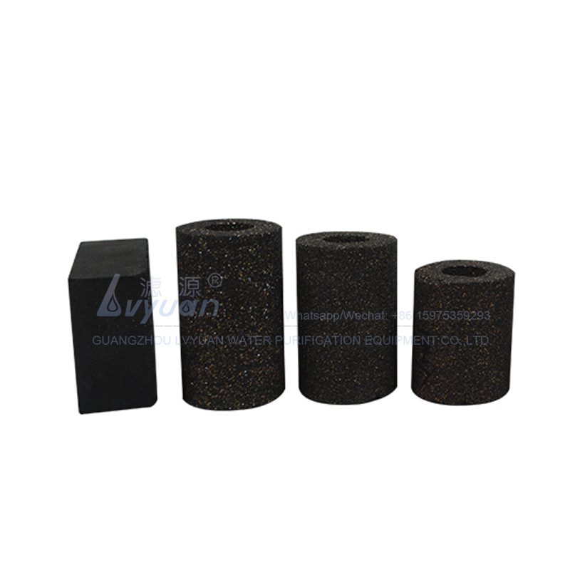 Round & square carbon media 0.5 1 micron charcoal carbon filter for household water filter system