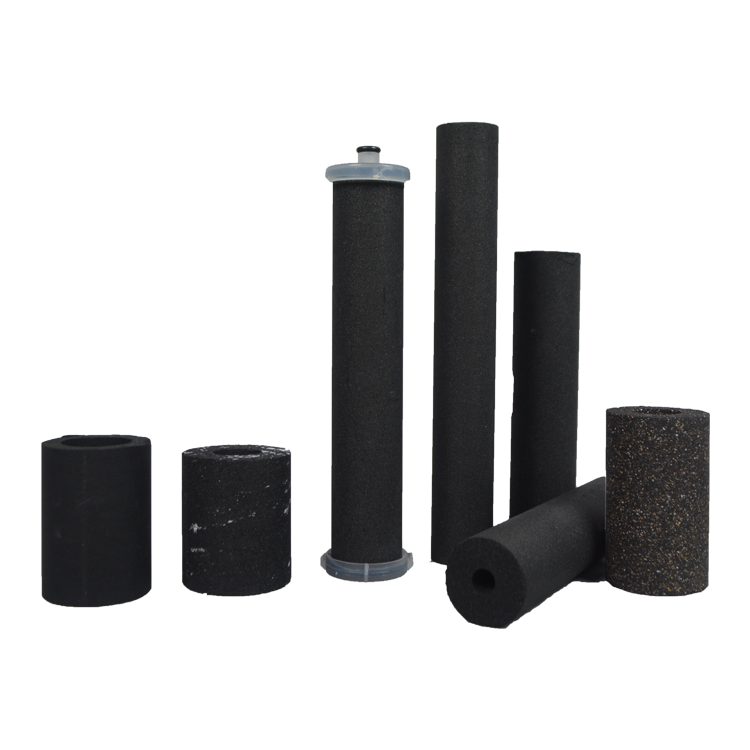 High coconut materials sintering 5 microns filter 10/20/30/40 inch carbon tube filter for water purifier cartridge filter parts