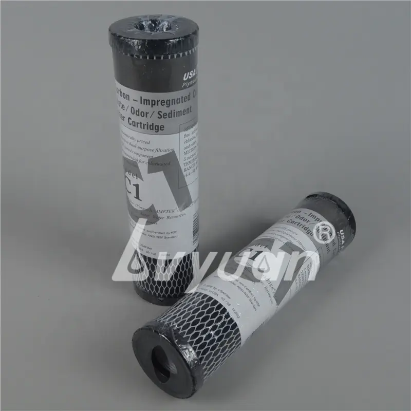 10 20 inch Slim Jumbo ACF Activated Carbon Fiber Cartridge for Water Purifier Filtration