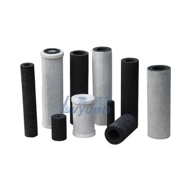 4 inch Sintered 20 Micron activated carbon Water Filter with High Iodine for swimming pool filtration removal color