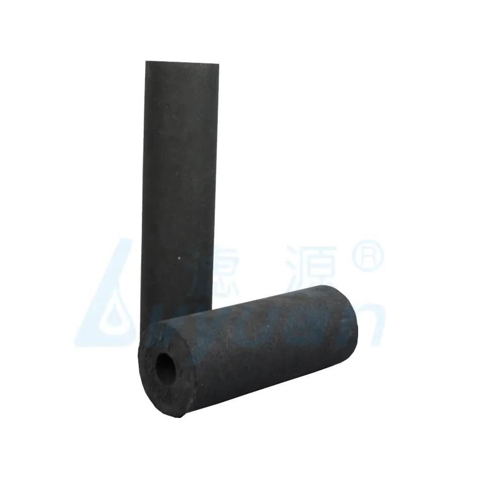 4 inch Sintered 20 Micron activated carbon Water Filter with High Iodine for swimming pool filtration removal color