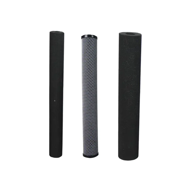 Compressed/Sintered CTO water filter 25 microns activated carbon filter element for household water purifier filter