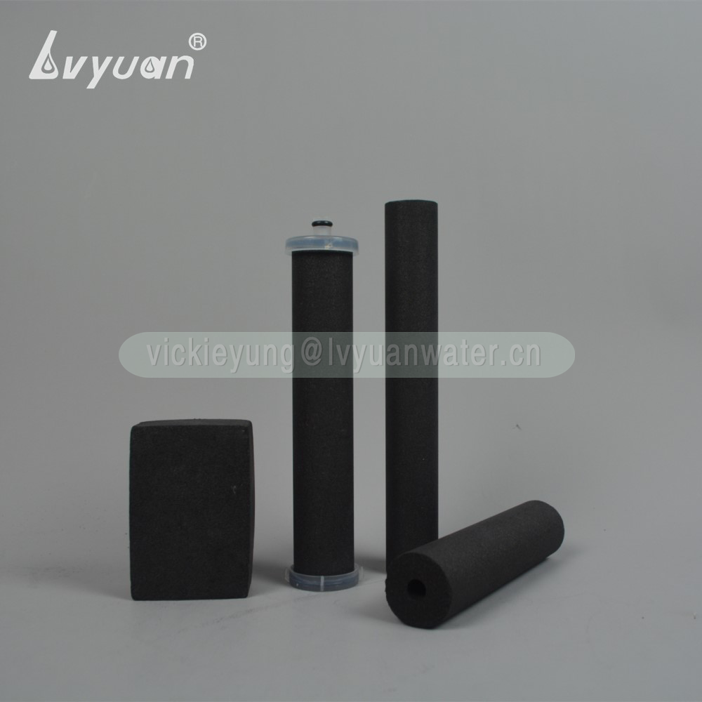 Customized size block shape 10 25 microns carbon filter cartridge for home water filter replacement