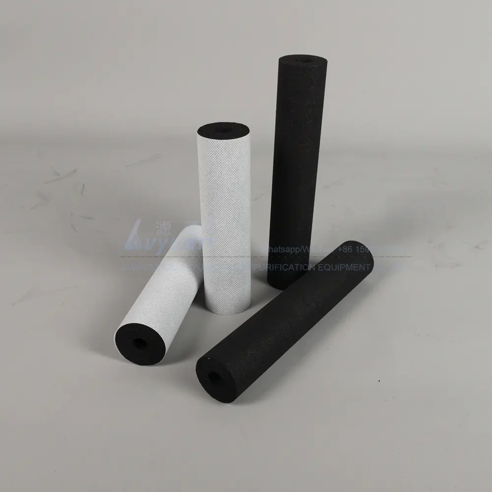 Cylinder shaped 5 20 25 micron water filter carbon cartridge for post carbon drinking filter