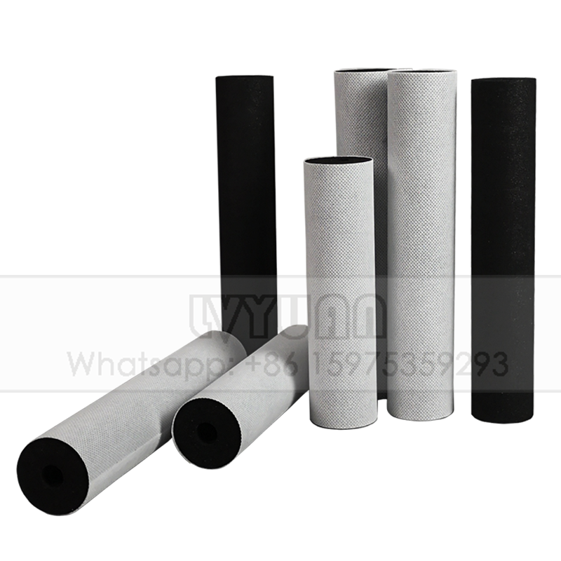 High density sintering/sintered coconut shell activated filter charcoal carbon block filter with paper cloth