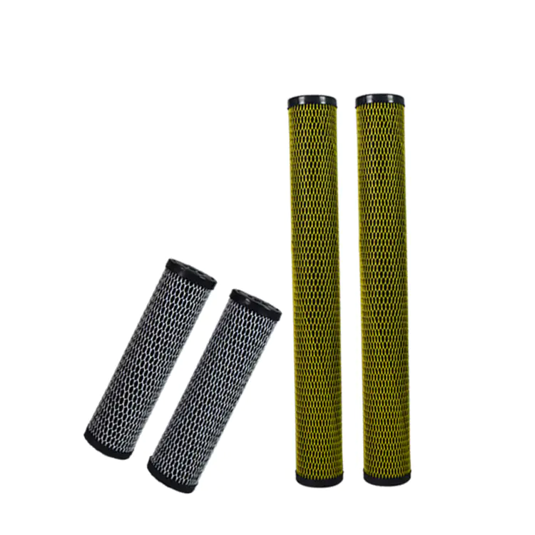 Post activated carbon filter series 10 micron sintered carbon water cartridge with block filter rod design