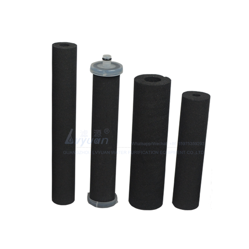 High quality composite material 10 micron sinter carbon filter cartridge for tap drinking water filter