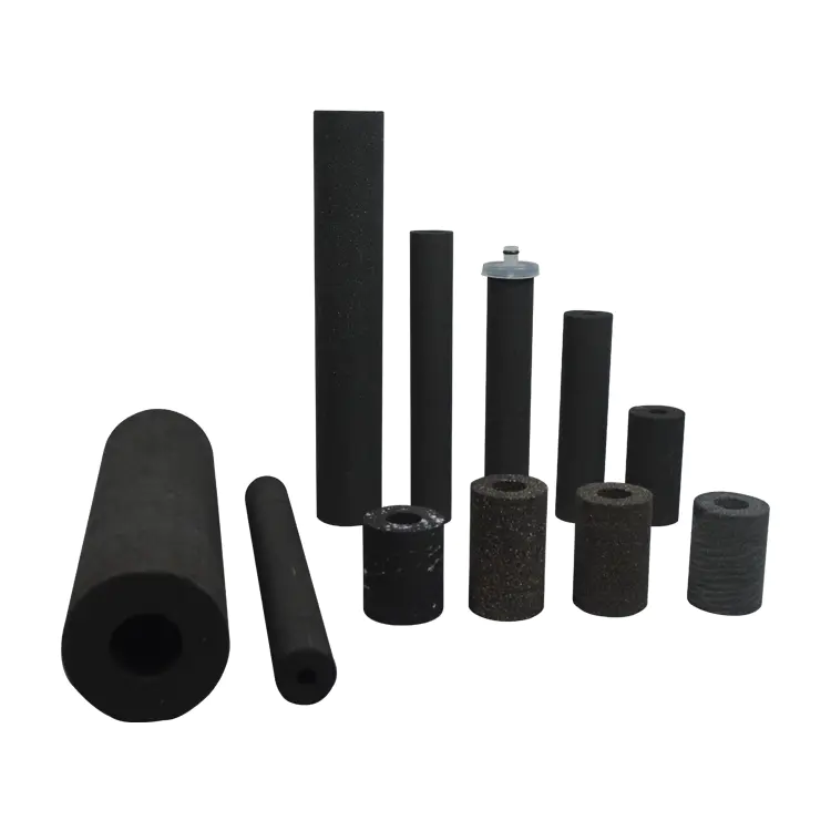 Chinese low price sintered activated carbon block filter1 5 10 25 microns