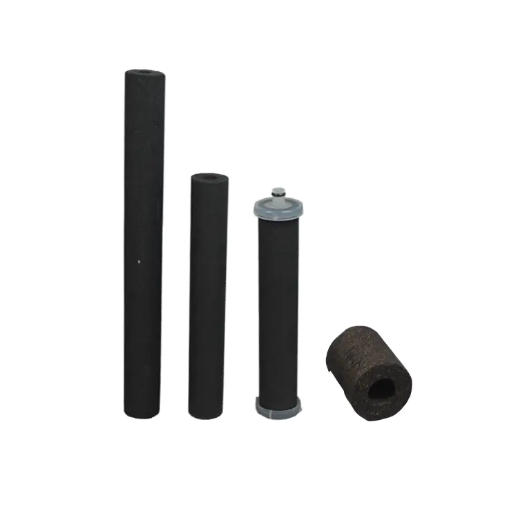 High adsorption rate plastic connector activated carbon 5 micron cto carbon block filter cartridge with carbon fiber filter