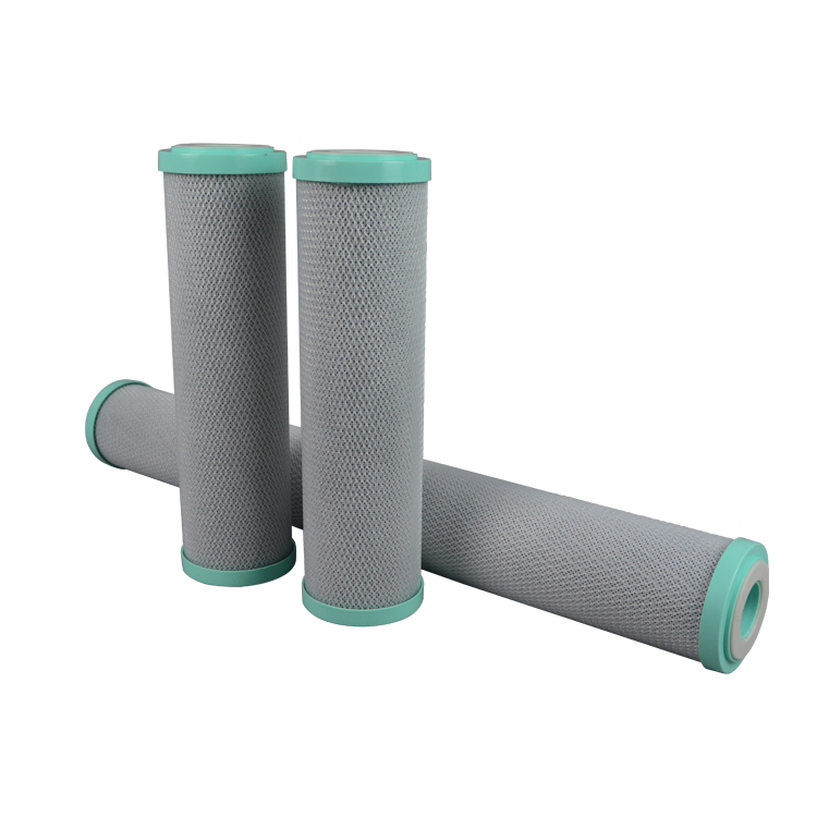 Cylinder tube design 10 microns fined coconut shell carbon sinter carbon block filter for pure drinking water filter