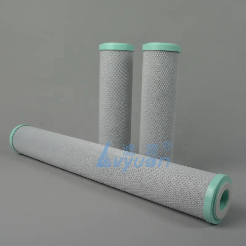 2 in 1 Composite Activated Carbon block CTO cartridge plus PP meltblown cartridges for pre water filter