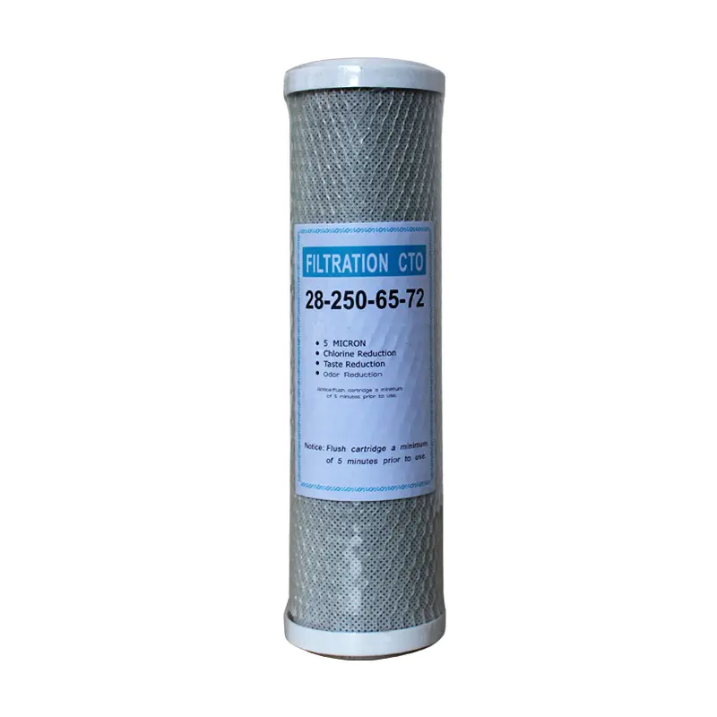 Guangzhou Factory 5 10 20 30 inch Activated carbon block CTO filter water Cartridge for pre filtration