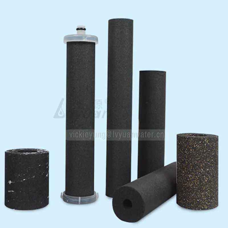 Customized size block shape 10 25 microns carbon filter cartridge for home water filter replacement