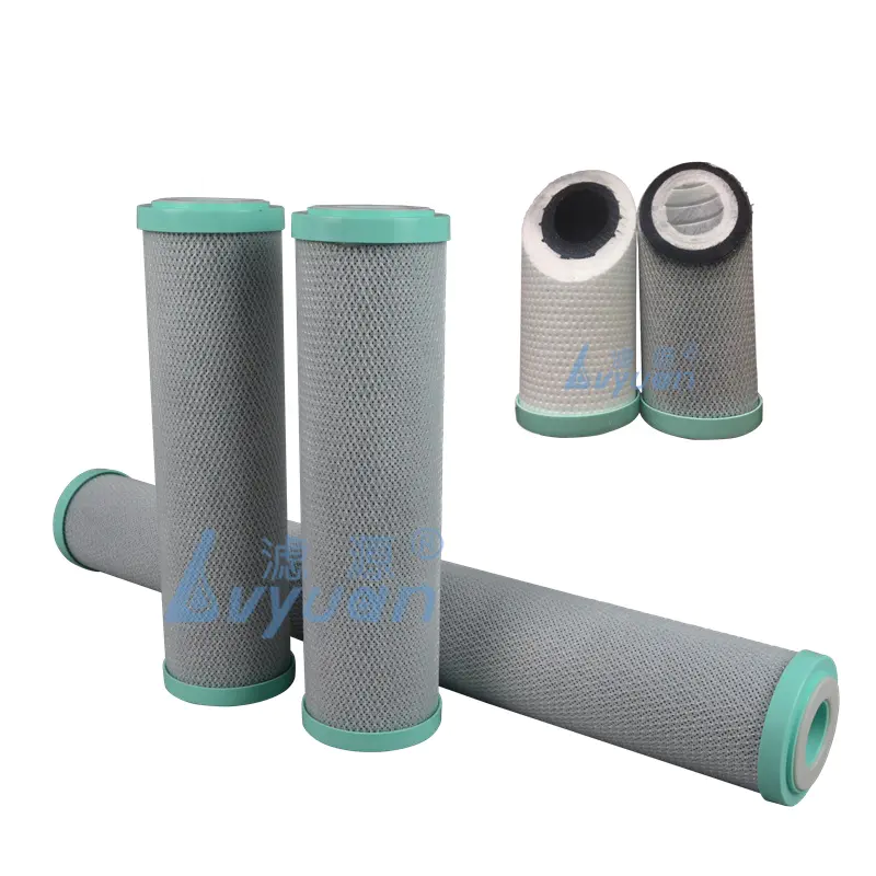2 in 1 Composite Activated Carbon block CTO cartridge plus PP meltblown cartridges for pre water filter