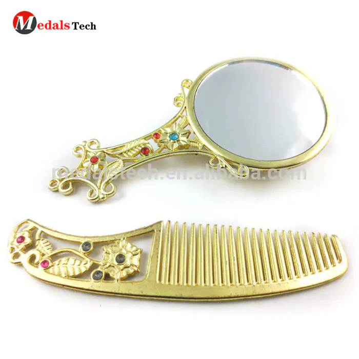 Promotional Gift Classical Small Pocket Handbag Cosmetic Mirrors With Comb