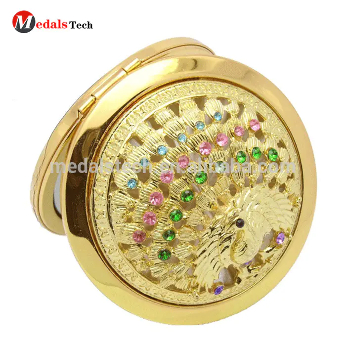 Crystal compact pocket makeup mirror cosmetic mirror for women
