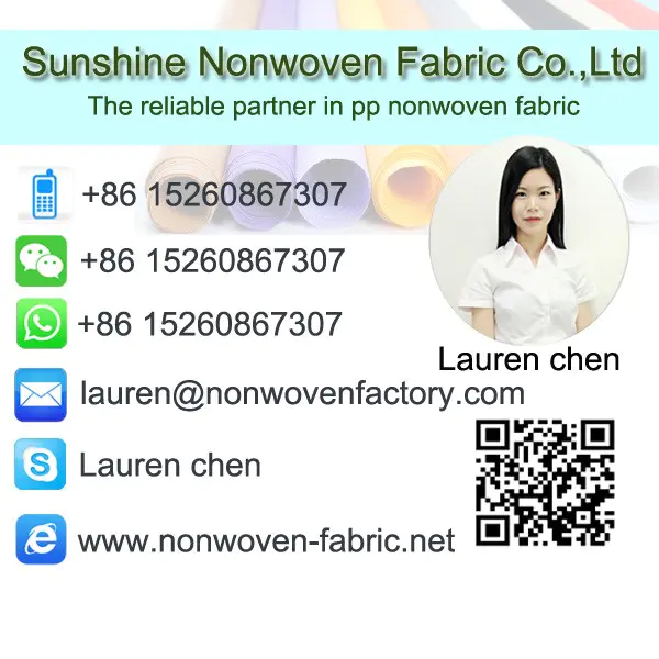 Nonwoven Fabric 100% PP Raw Materials Used in Textile Industry