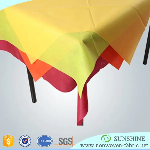 Disposable Pp Spunbond Non-Woven Tablecloth Covers/45gsm polypropylene price per kg/Italian markets mall tnt nonwoven rolls