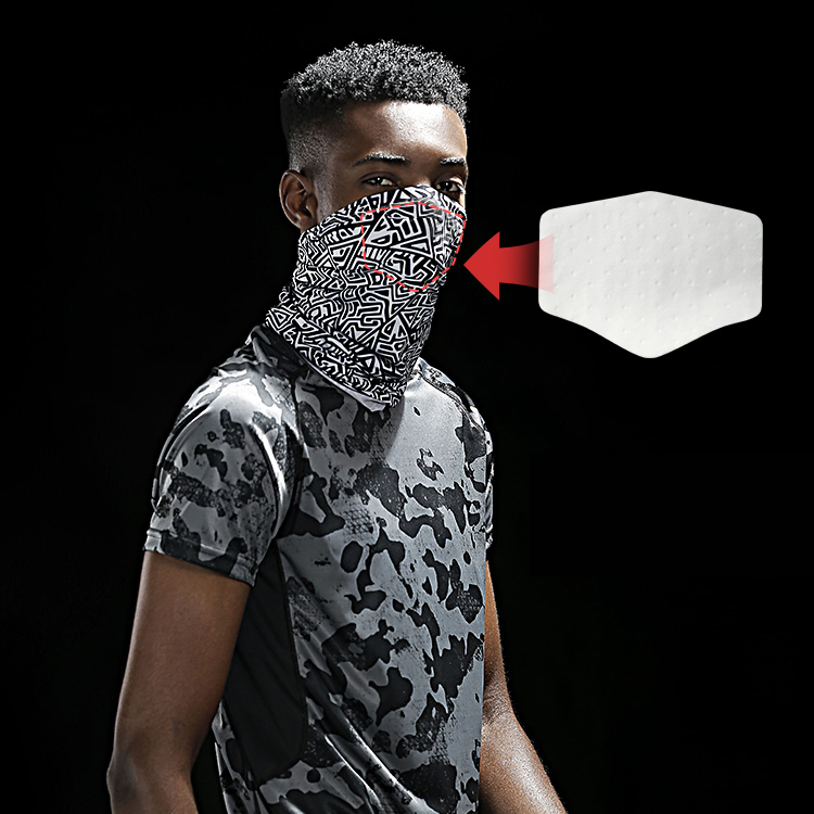 Enerup Lightweight Merino Wool Camo Cotton Polyester Spandex Cycling Neck Gaiter Scarf Fleece Adjustable face mask disposable