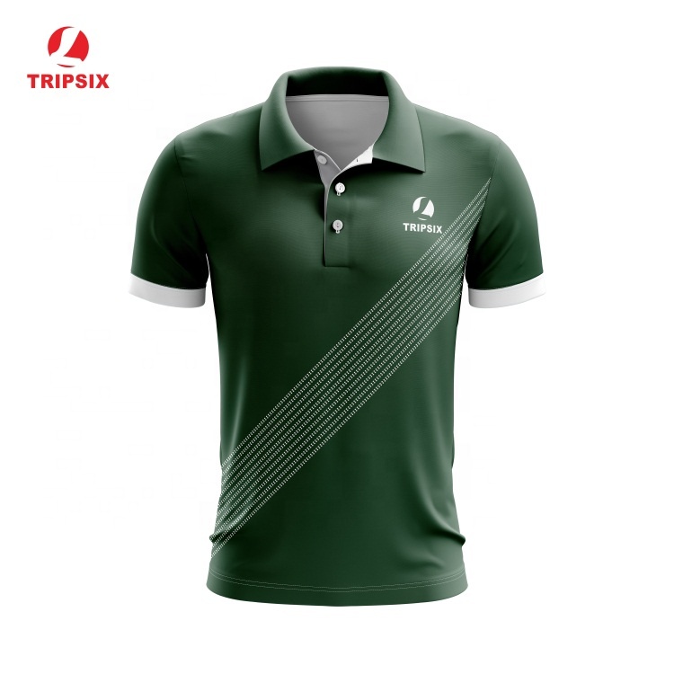 Custom Design 100% Polyester Sublimation Printing Color Combination Polo T Shirt Factory
